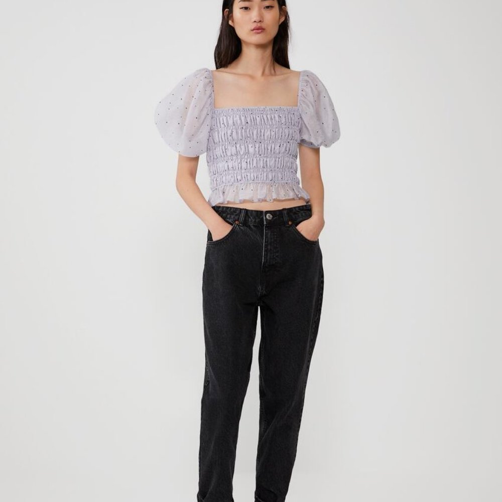 Zara VOLUMINOUS ORGANZA TOP3067/111